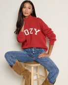 Ember $|& SEAS Becca Mock Neck Graphic Pullover - VOF Front