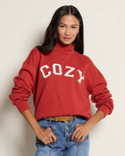 Ember $|& SEAS Becca Mock Neck Graphic Pullover - SOF Front