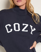 Mariner Midnight $|& SEAS Becca Mock Neck Graphic Pullover - SOF Full Front
