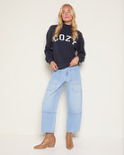 Mariner Midnight $|& SEAS Becca Mock Neck Graphic Pullover - UGC On Fig