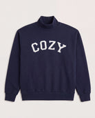 Mariner Midnight $|& SEAS Becca Mock Neck Graphic Pullover - Hanger Detail