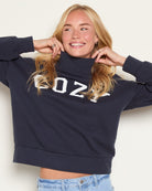 Mariner Midnight $|& SEAS Becca Mock Neck Graphic Pullover - SOF Front