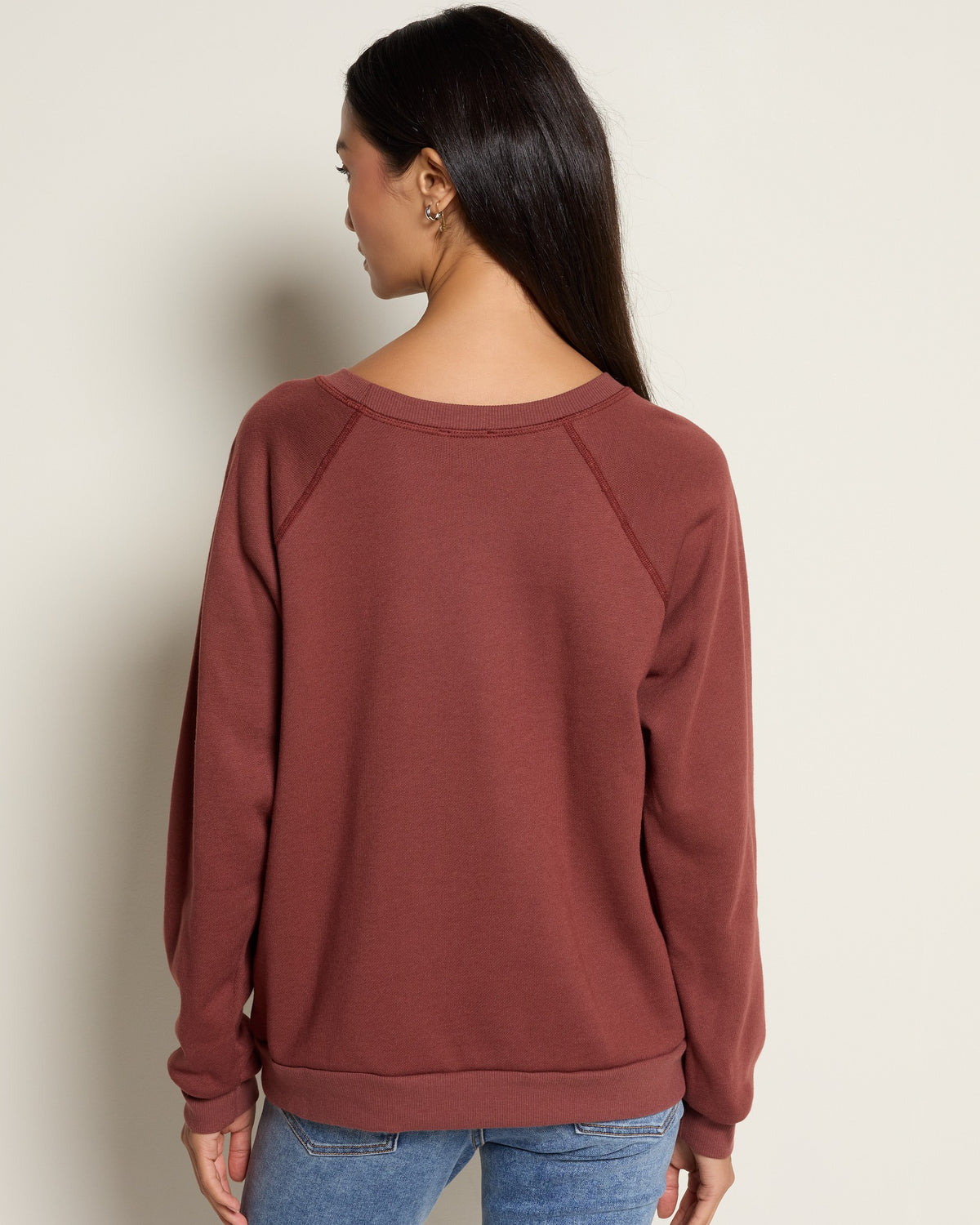 Walnut $|& SEAS Cliffs Raglan Sweatshirt - SOF Back