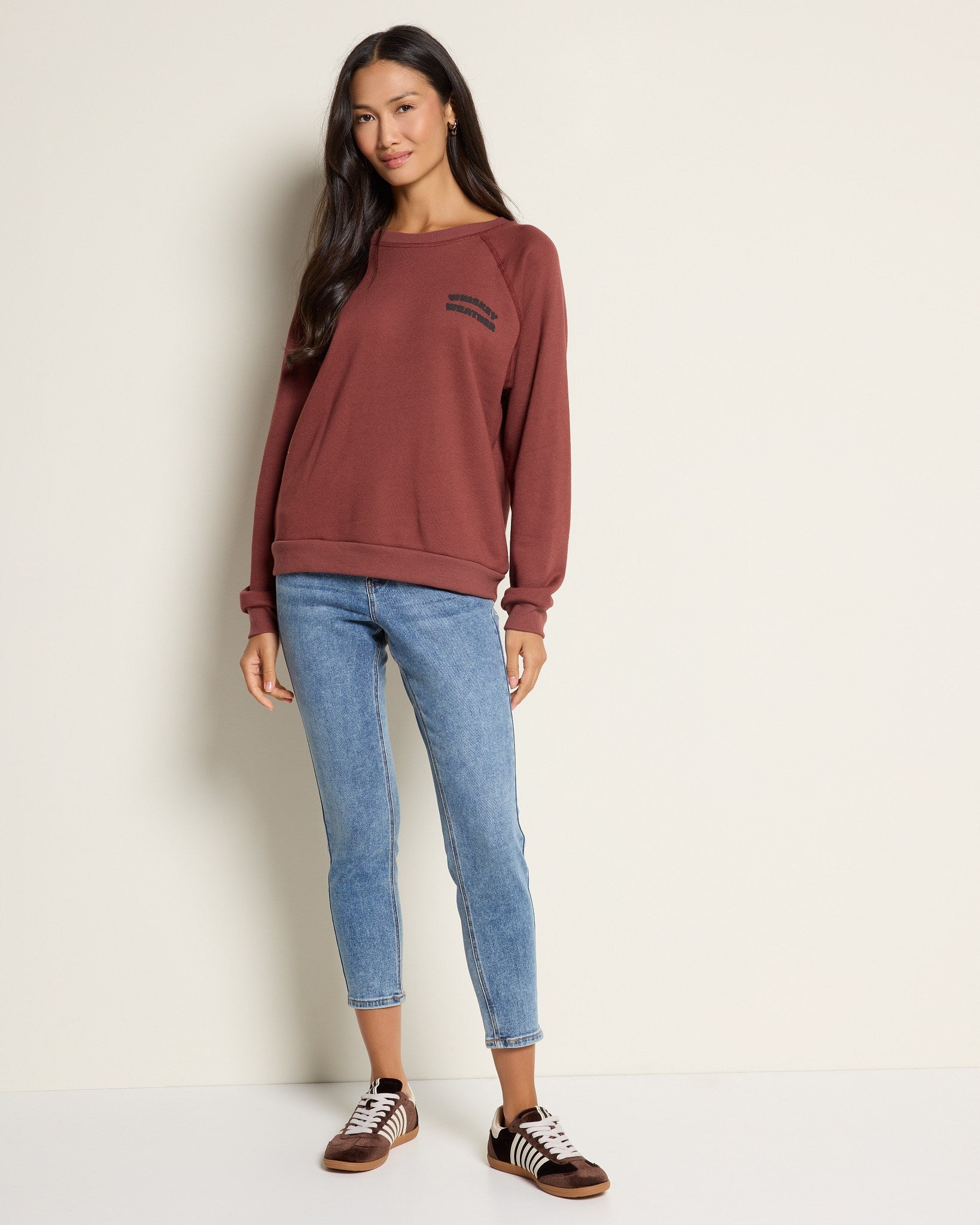 Walnut $|& SEAS Cliffs Raglan Sweatshirt - UGC On Fig