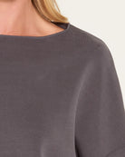 Cinder $|& SEAS Lilian Boat Neck Top - SOF Full Front