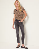 Canyon/Black $|& Herizon Sora Stripe Tee - UGC On Fig
