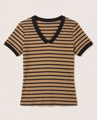 Canyon/Black $|& Herizon Sora Stripe Tee - Hanger Detail