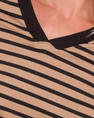 Canyon/Black $|& Herizon Sora Stripe Tee - SOF Full Front