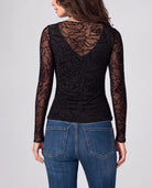 Black Roses $|& Liverpool Long Sleeve Layered Knit Top with V Detail - Hanger Side