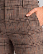 Olive/Multi Striped Plaid $|& Liverpool Kelsey Trouser - Hanger Back