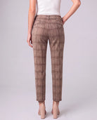 Olive/Multi Striped Plaid $|& Liverpool Kelsey Trouser - Hanger Side