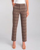 Olive/Multi Striped Plaid $|& Liverpool Kelsey Trouser - VOF Detail
