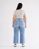 Azul Claro $|& Mica Denim High Rise Straight Leg Jeans - Hanger Side
