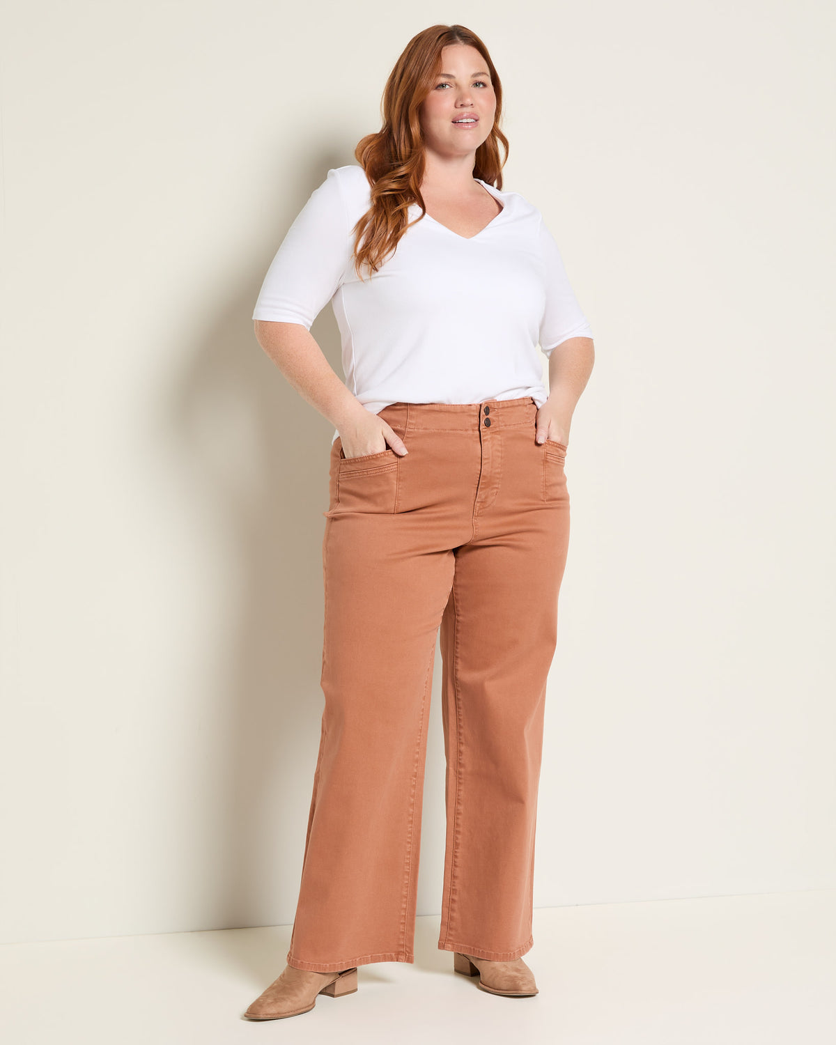 Cinnamon $|& Mica Denim High Rise Wide Leg Pants - UGC On Fig