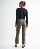 Verdant Green $|& Mica Denim Mid Rise Straight - Hanger Side