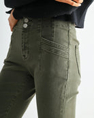 Verdant Green $|& Mica Denim Mid Rise Straight - Hanger Back