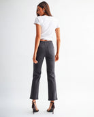 Grey $|& Mica Denim Mid Rise Straight - Hanger Side
