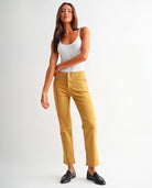 Mustard $|& Mica Denim Mid Rise Straight - VOF Detail