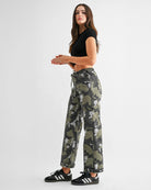 Camo $|& Mica Denim High Rise Wide Leg Pant with Drawstring - Hanger Front