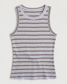 White Multi Stripe $|& Thread & Supply Edlin Stripe Tank - Hanger Detail