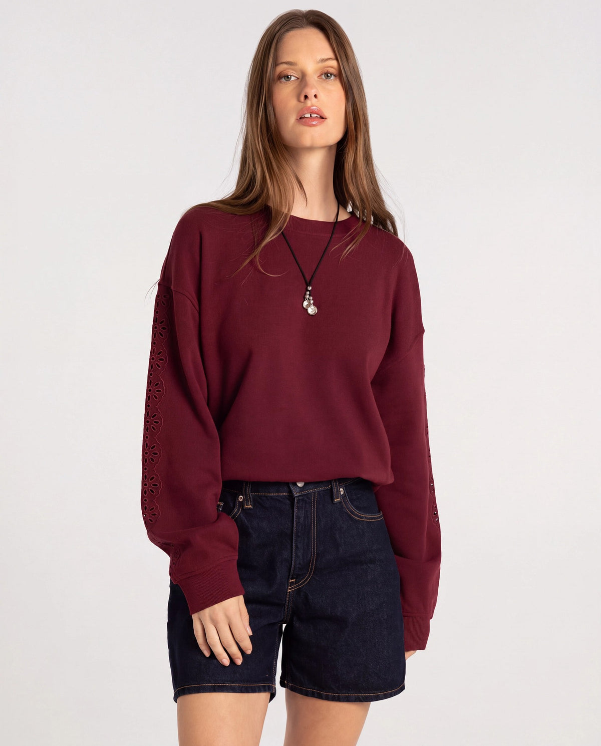 Zinfandel $|& Thread & Supply Stacy Top - VOF Detail