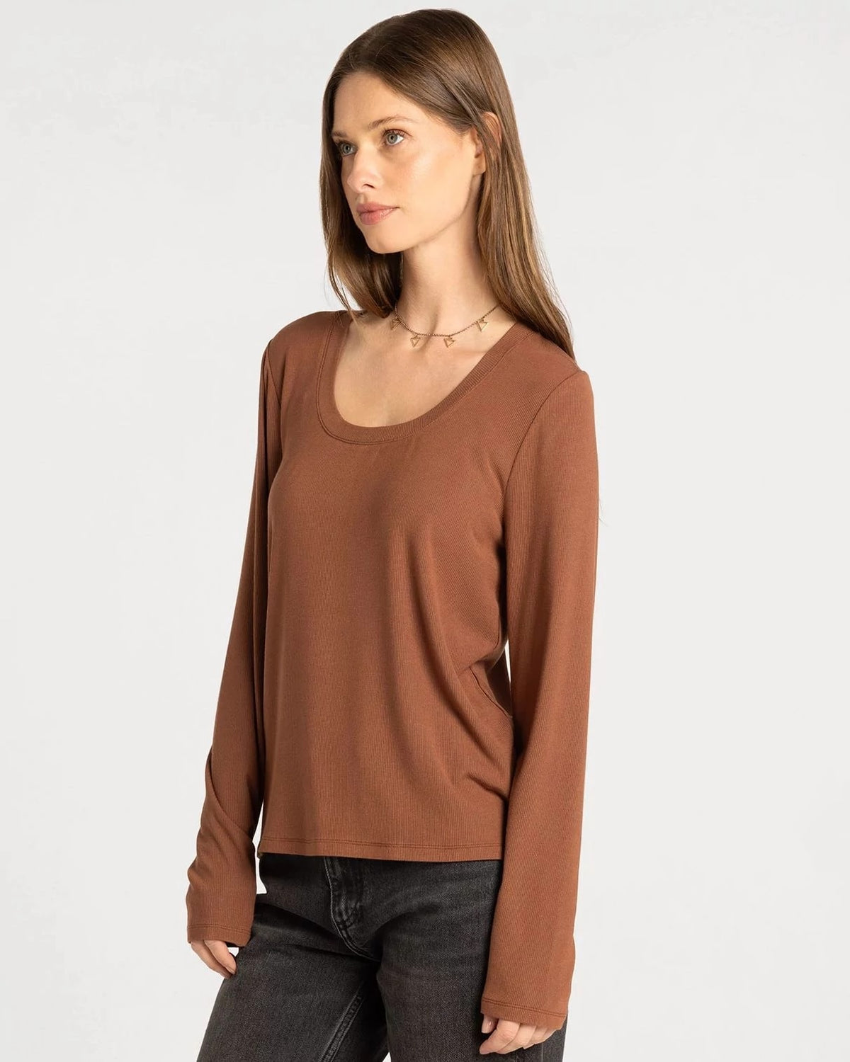 Friar Brown $|& Thread & Supply Lauren Top - Hanger Front