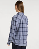 Navy Windowpane $|& Thread & Supply Lewis Plaid Shirt - Hanger Side