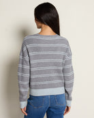 Grey Mint Stripe $|& Thread & Supply Ely Striped Sweater - SOF Back