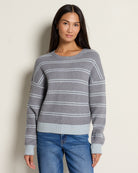 Grey Mint Stripe $|& Thread & Supply Ely Striped Sweater - SOF Front