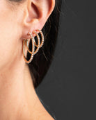 Gold $|& Macrae & Co Thin Ice Earring Set - VOF Detail