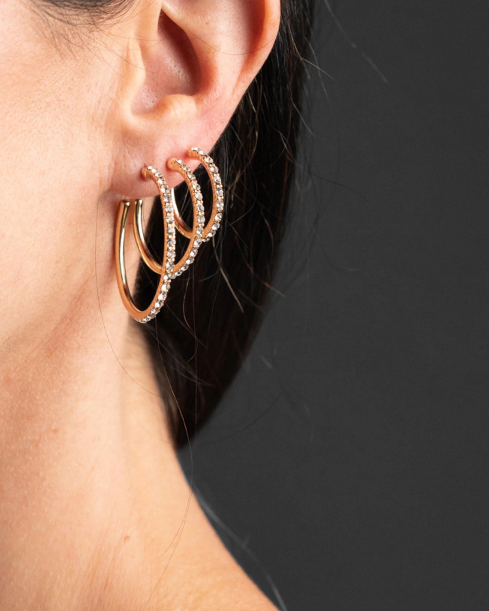 Gold $|& Macrae & Co Thin Ice Earring Set - VOF Detail