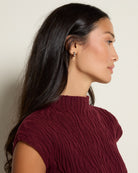 Burgundy $|& Bobeau Animal Jacquard Sweater - SOF Full Front