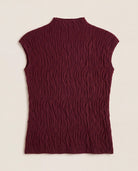 Burgundy $|& Bobeau Animal Jacquard Sweater - Hanger Detail