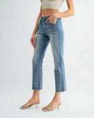 Astral $|& Mica Denim Mid Rise Ankle Straight - Hanger Back