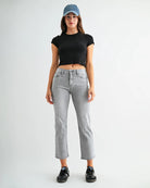 Rock Stone $|& Mica Denim Mid Rise Straight Leg with Herringbone - VOF Detail