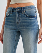Fiord $|& Mica Denim Mid Rise Straight Leg Jeans with Cuff - Hanger Back