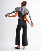 Dune $|& Mica Denim High Rise Wide Leg Jeans with Seaming - Hanger Side