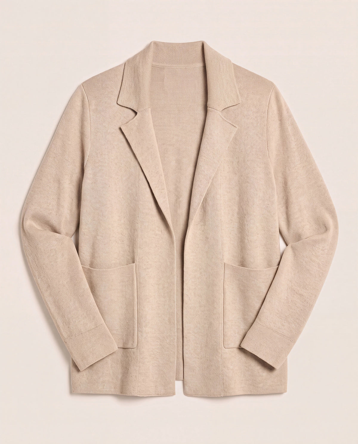 Oatmeal $|& Thread & Supply Naomi Ultra Soft Sweater Jacket - Hanger Detail