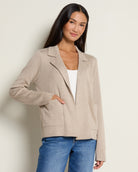 Oatmeal $|& Thread & Supply Naomi Ultra Soft Sweater Jacket - SOF Front
