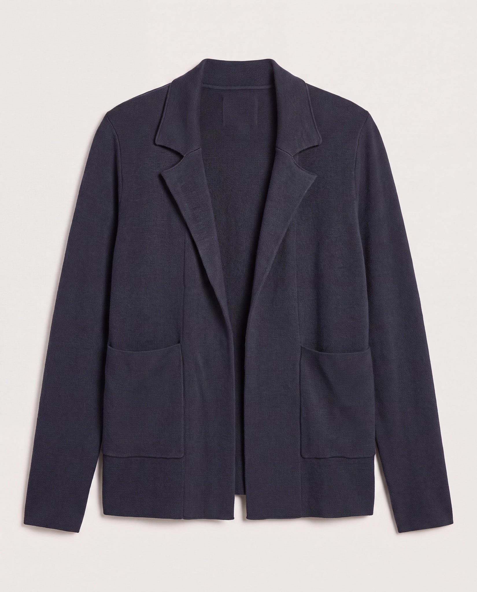 Navy $|& Thread & Supply Naomi Ultra Soft Sweater Jacket - Hanger Detail