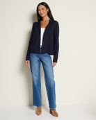 Navy $|& Thread & Supply Naomi Ultra Soft Sweater Jacket - UGC On Fig