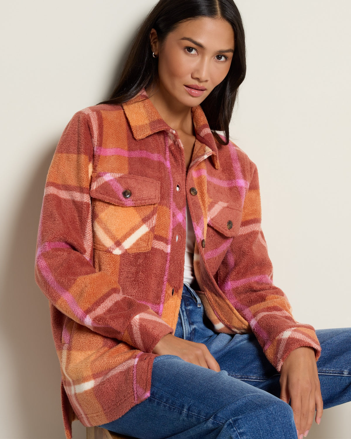 Fuschia Plaid $|& Thread & Supply Santa Fe Jacket - SOF Full Front