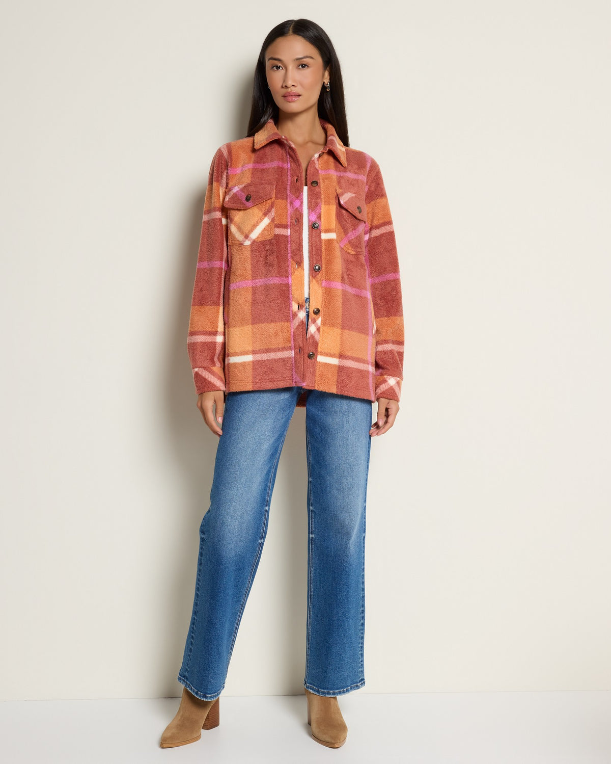 Fuschia Plaid $|& Thread & Supply Santa Fe Jacket - UGC On Fig