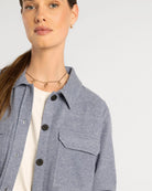 Blue Denim $|& Thread & Supply Faye Brushed Knit Jacket - Hanger Back