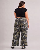 Camo $|& Mica Denim High Rise Wide Leg Pant with Drawstring - Hanger Side