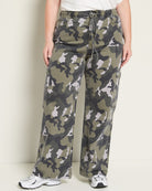 Camo $|& Mica Denim High Rise Wide Leg Pant with Drawstring - SOF Front