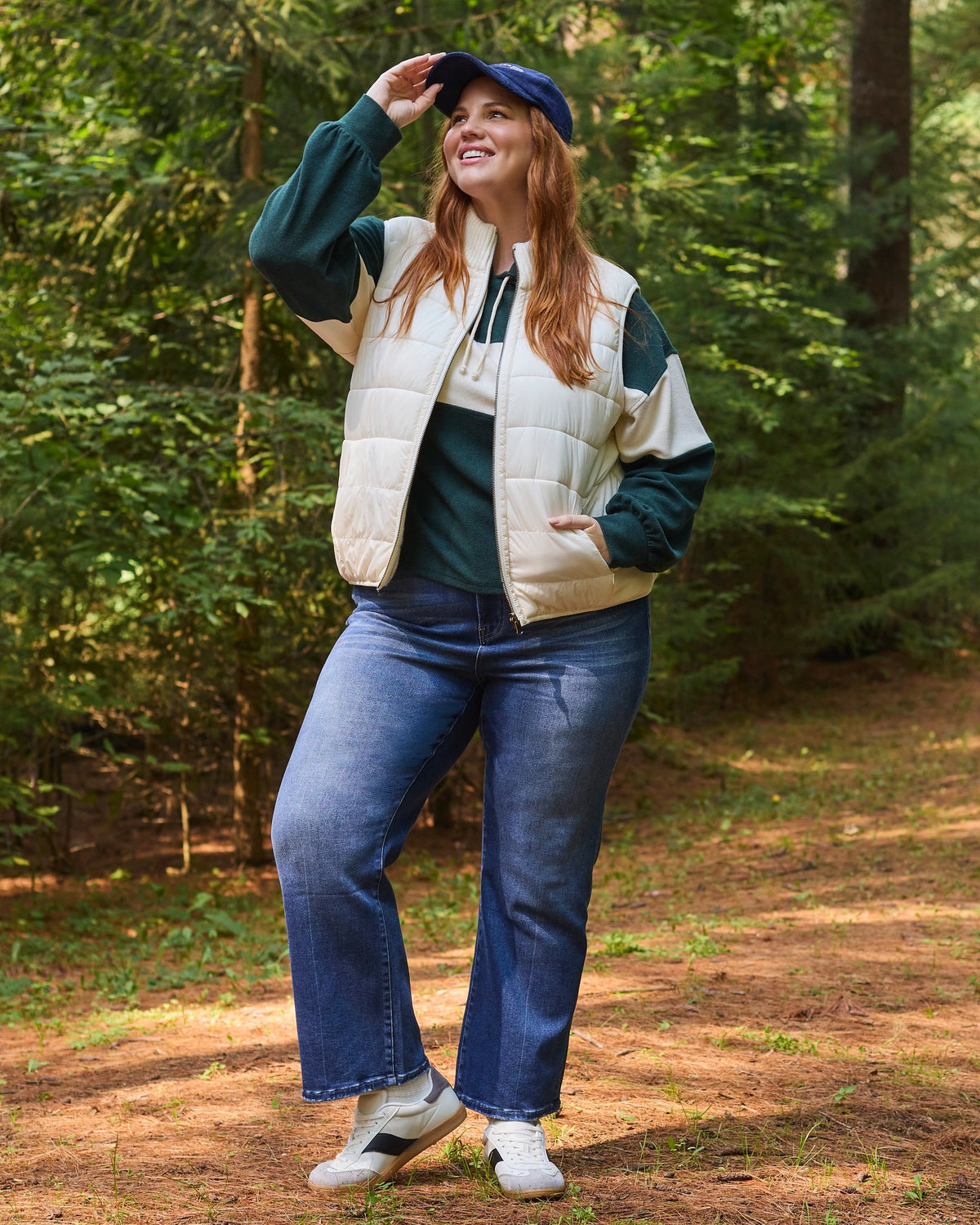Dark Tealish $|& Mica Denim Super Soft Mid Rise Straight Leg - SOF Side