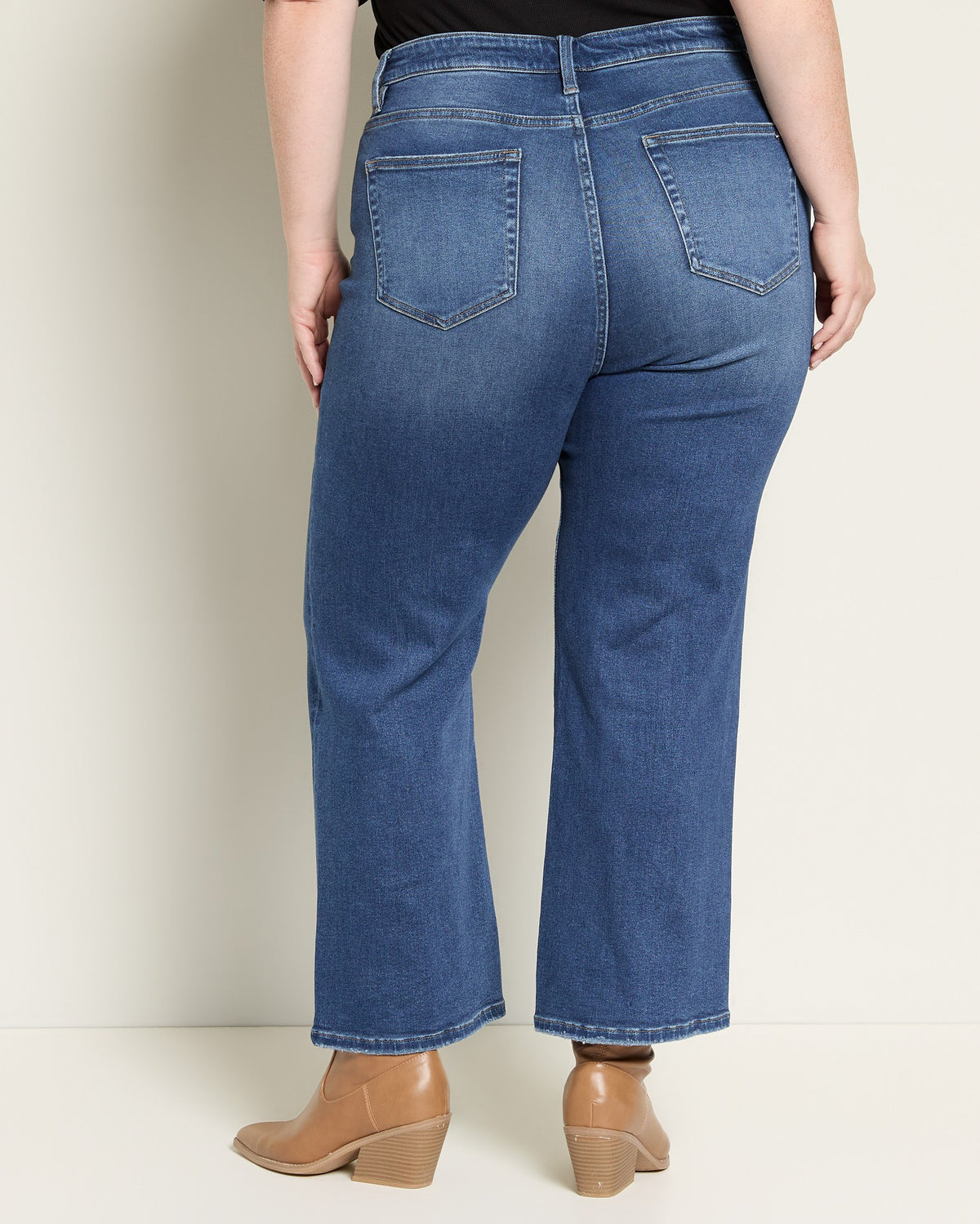 Dark Tealish $|& Mica Denim Super Soft Mid Rise Straight Leg - SOF Back