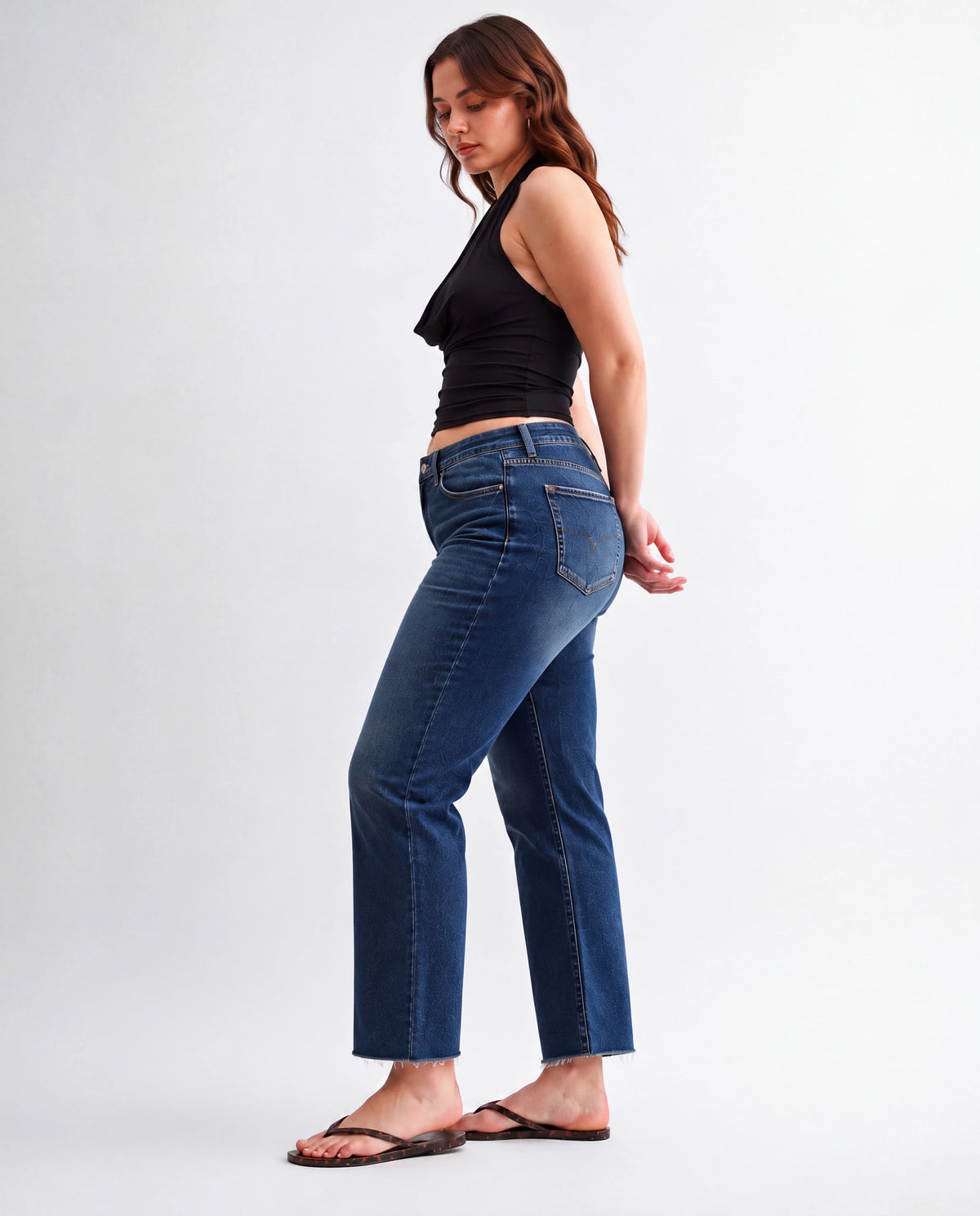 Dark Space $|& Mica Denim High Rise Straight Leg Jeans - Hanger Front