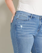 Intense Blue $|& Mica Denim Mid Rise Bootcut Jeans - SOF Full Front